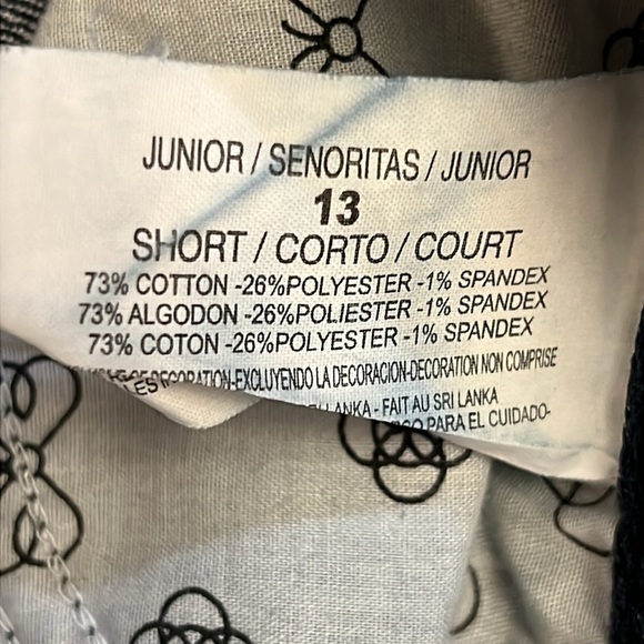 Y2K LEI Sophia Hipster Flare Jean Blue Embroidery Whispered Flap Pockets 13S/29L - Picture 5 of 13